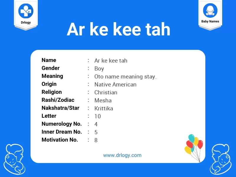 Ar Ke Kee Tah Name Meaning
